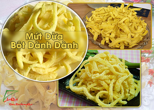 cách làm mứt dừa bột dành dành